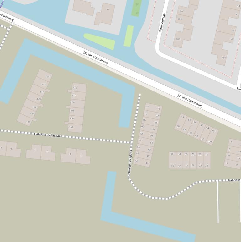Kaart van de Gabrielle Cevatlaan.