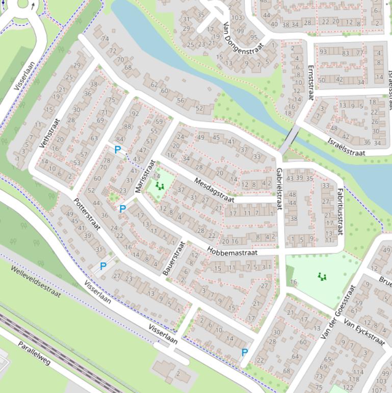 Kaart van de Gabriëlstraat.