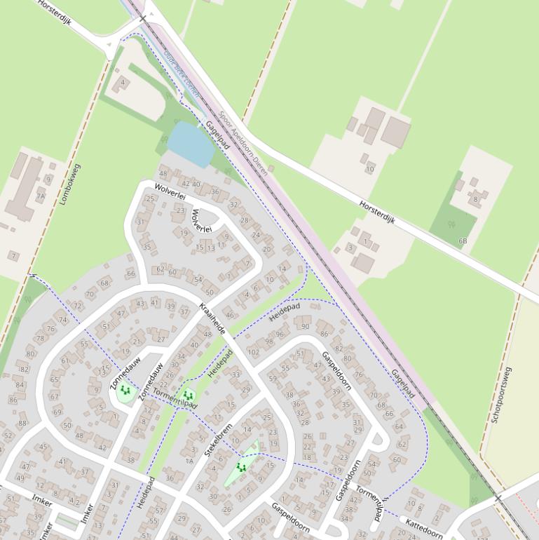 Kaart van het Gagelpad.