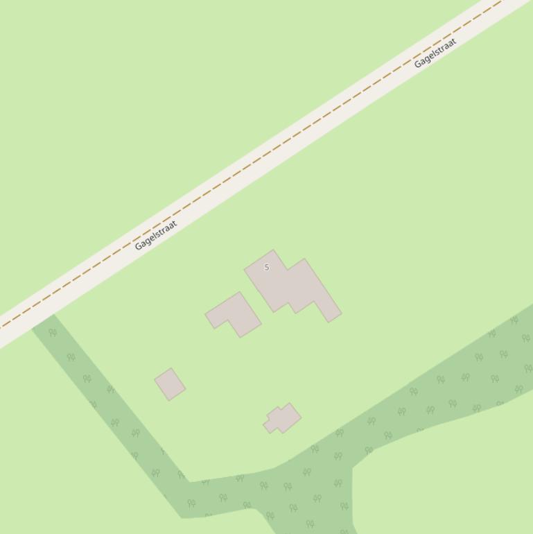 Kaart van de Gagelstraat.