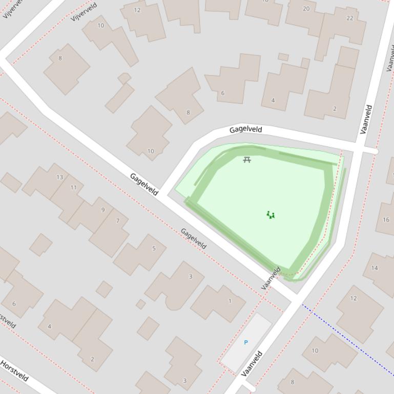 Kaart van het Gagelveld.