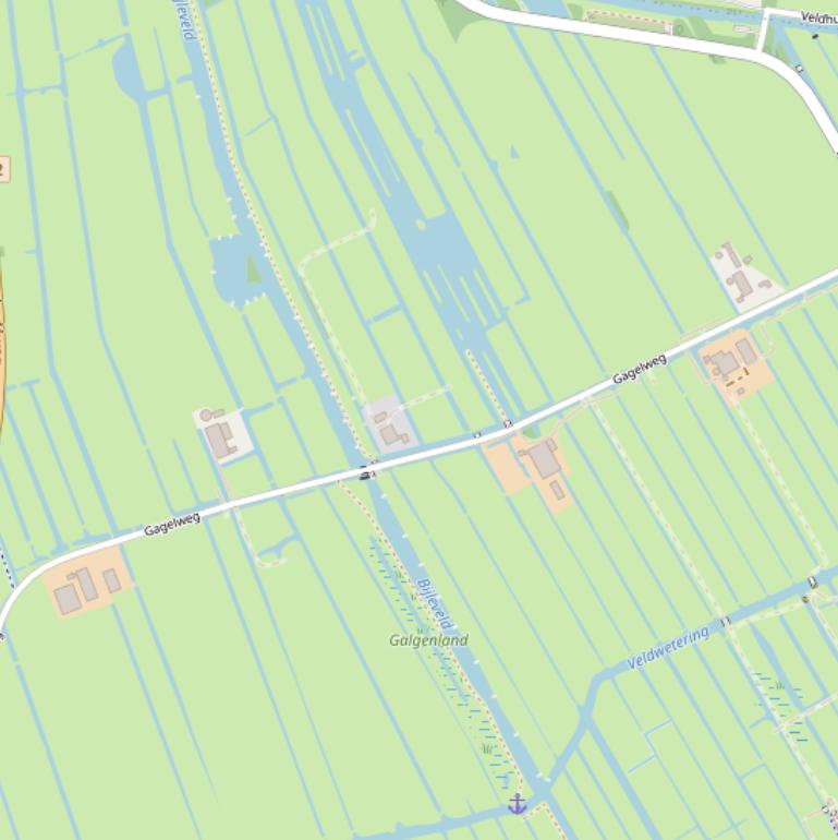 Kaart van de Gagelweg.