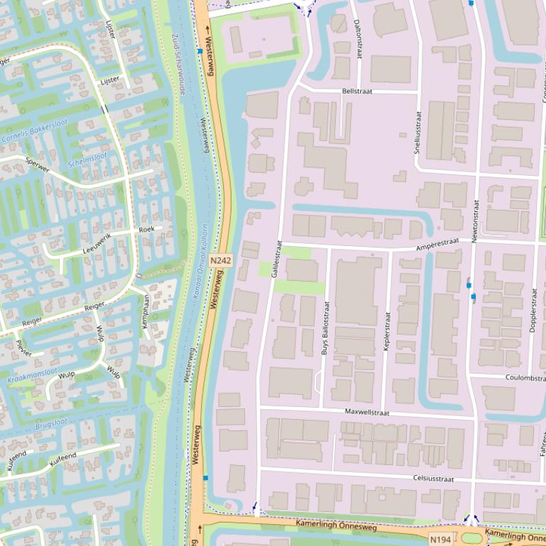 Kaart van de Galileistraat.