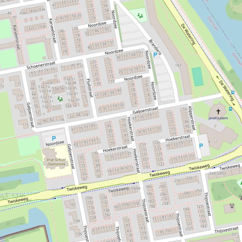 Kaart van de Galjoenstraat.