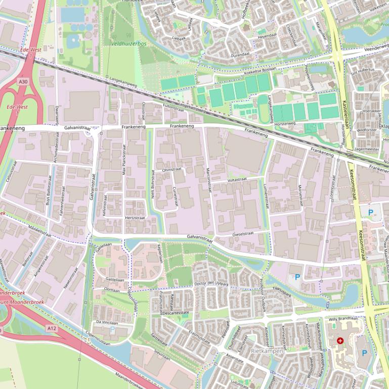 Kaart van de Galvanistraat.