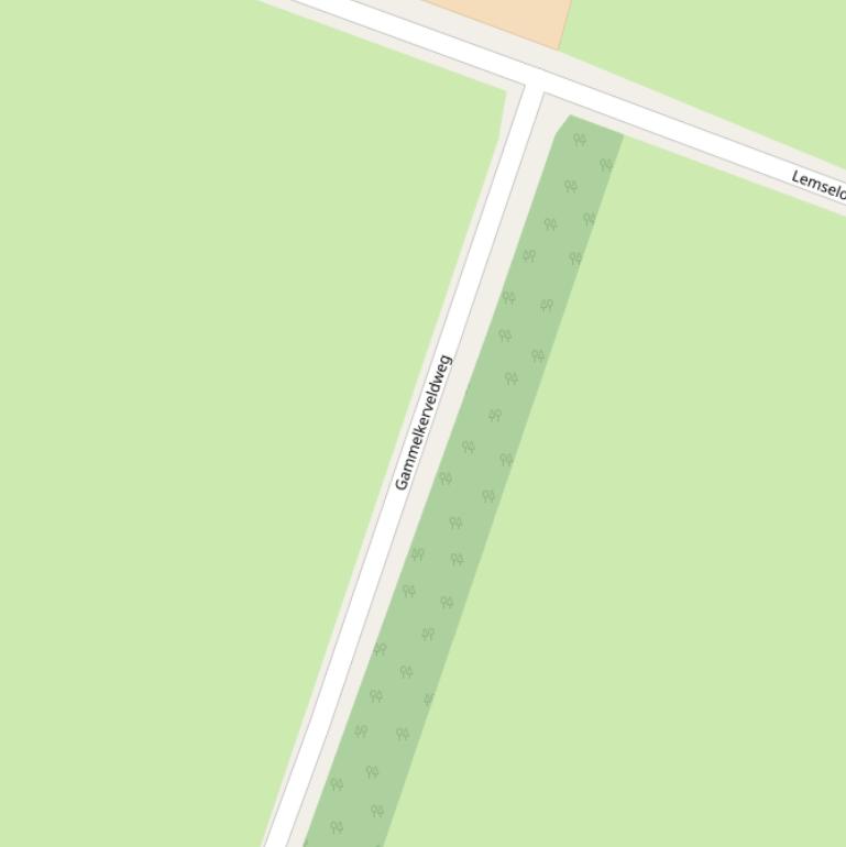 Kaart van de Gammelkerveldweg.