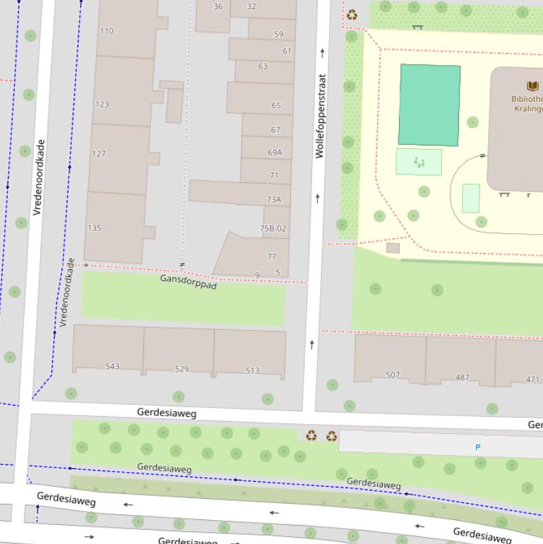 Kaart van het Gansdorppad.