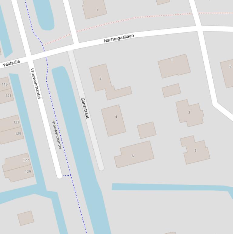 Kaart van de Gansstraat.