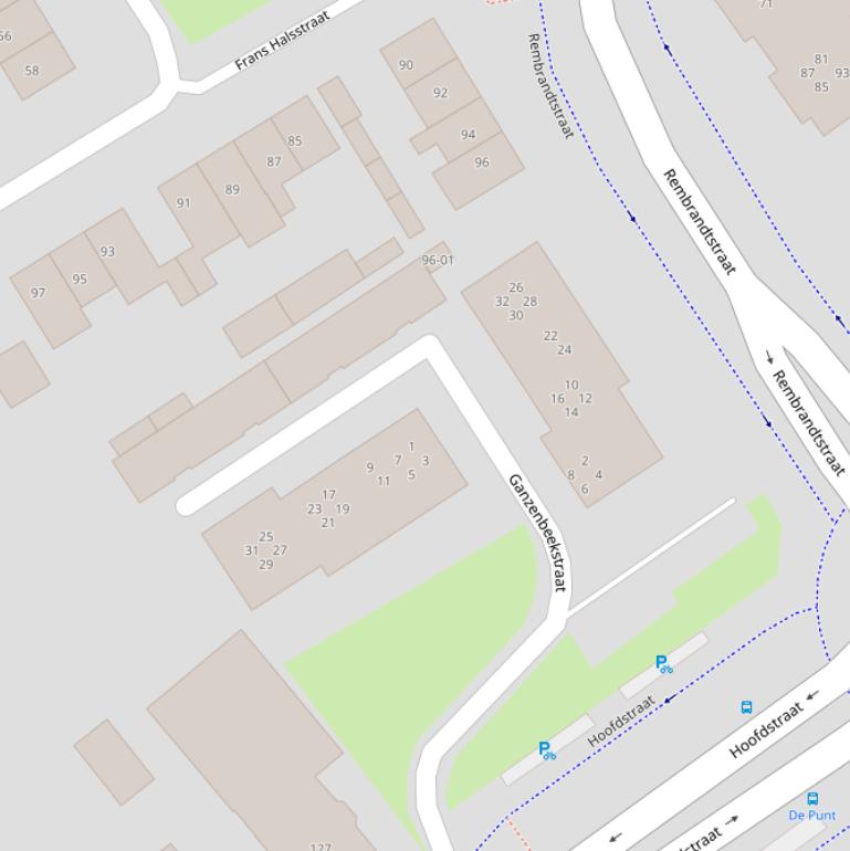 Kaart van de Ganzenbeekstraat.