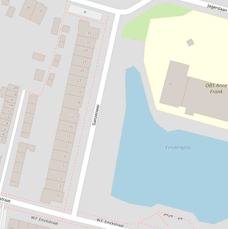 Kaart van  Ganzenwei.