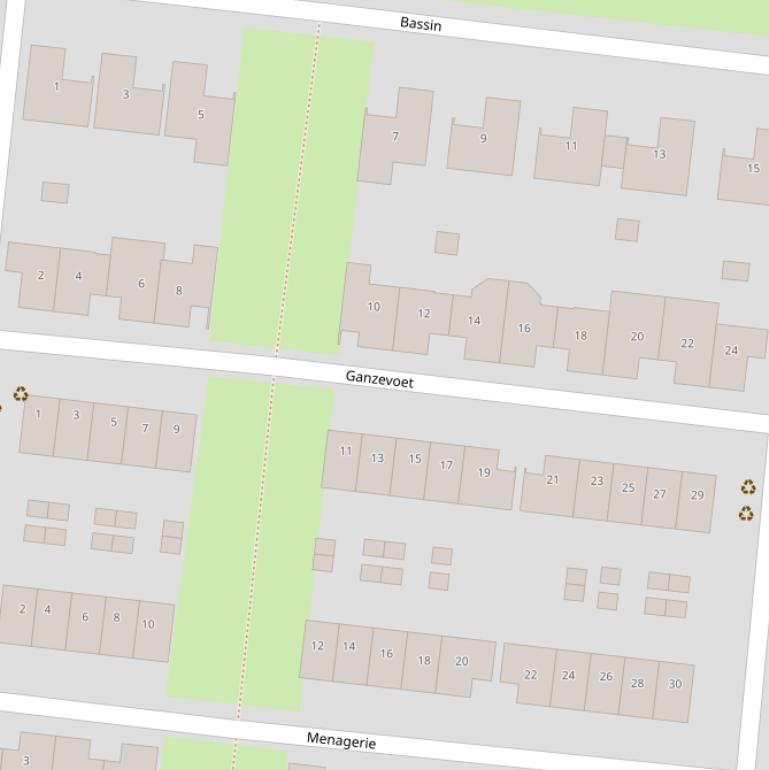 Kaart van  Ganzevoet.