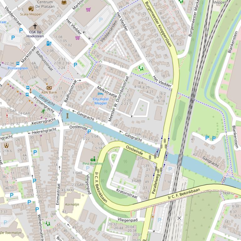 Kaart van de Gasgracht.