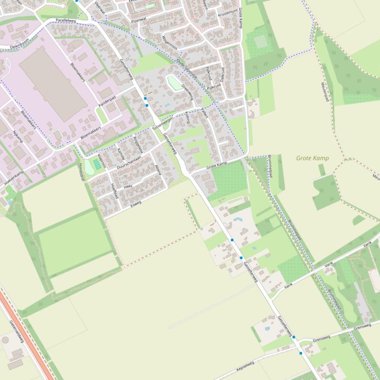 Kaart van de Gasselterweg.