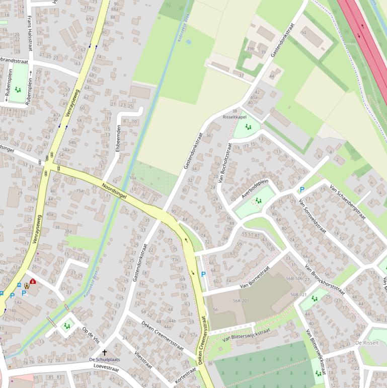 Kaart van de Gastendonkstraat.