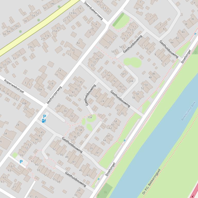 Kaart van  Gasthuisbouwing.