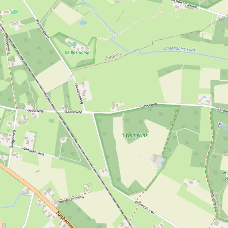 Kaart van de Gazoorweg.