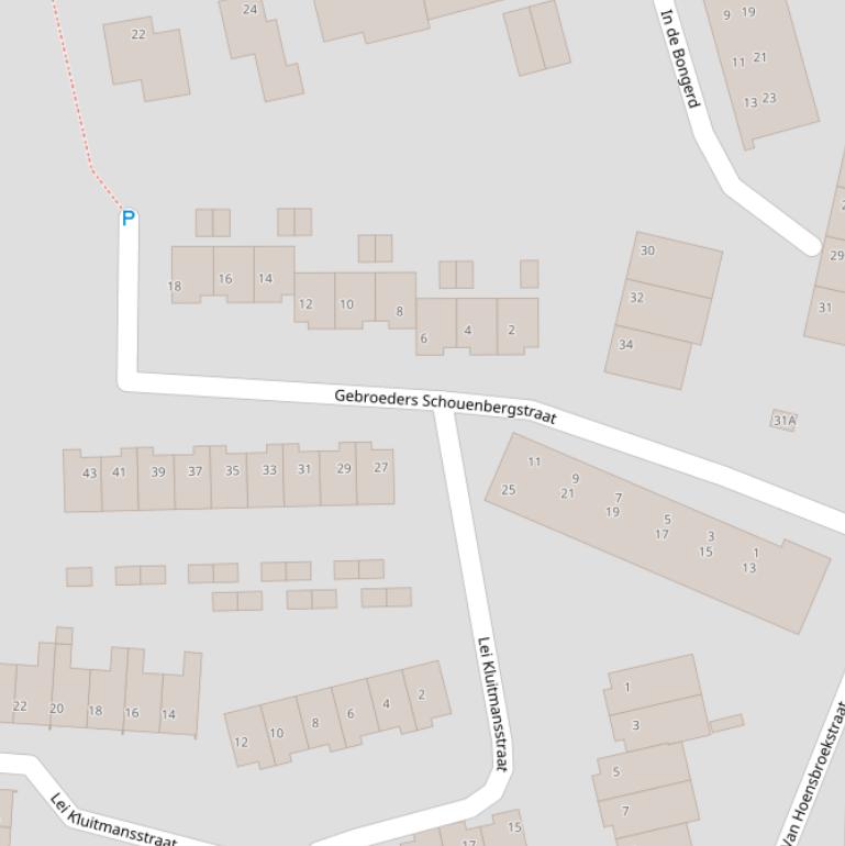 Kaart van de Gebroeders Schouenbergstraat.