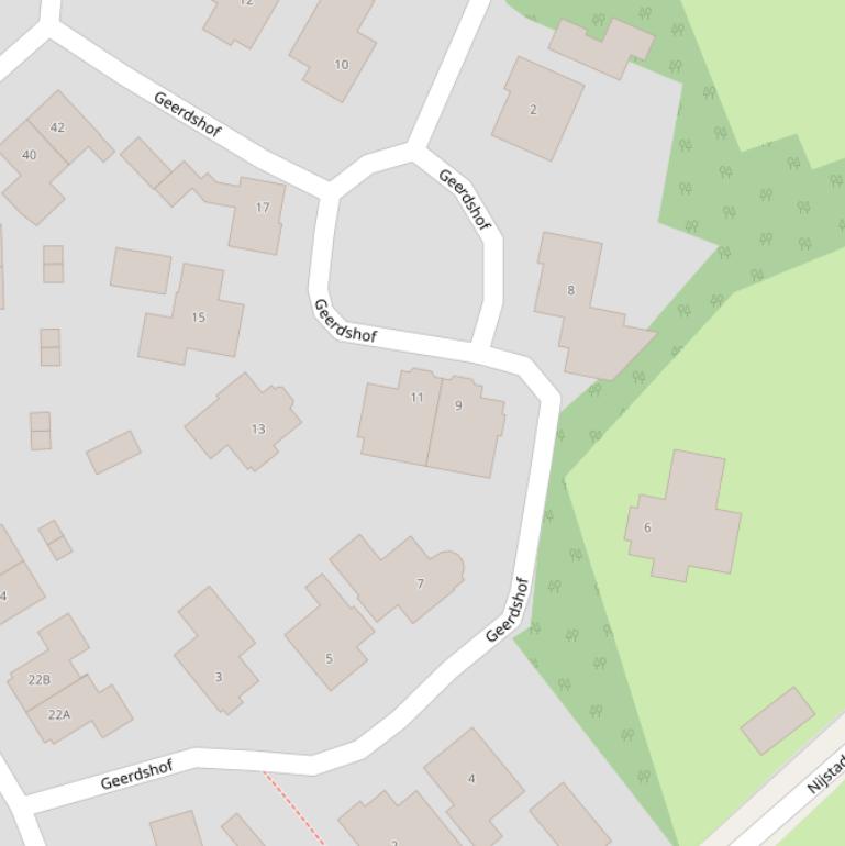 Kaart van de Geerdshof.