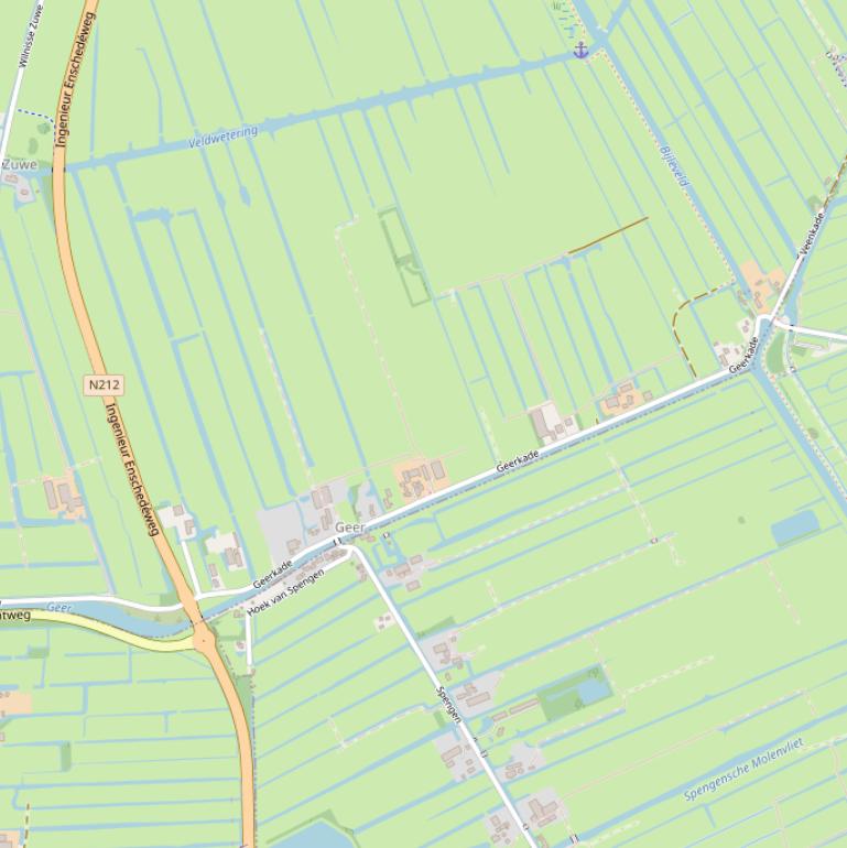 Kaart van de Geerkade.