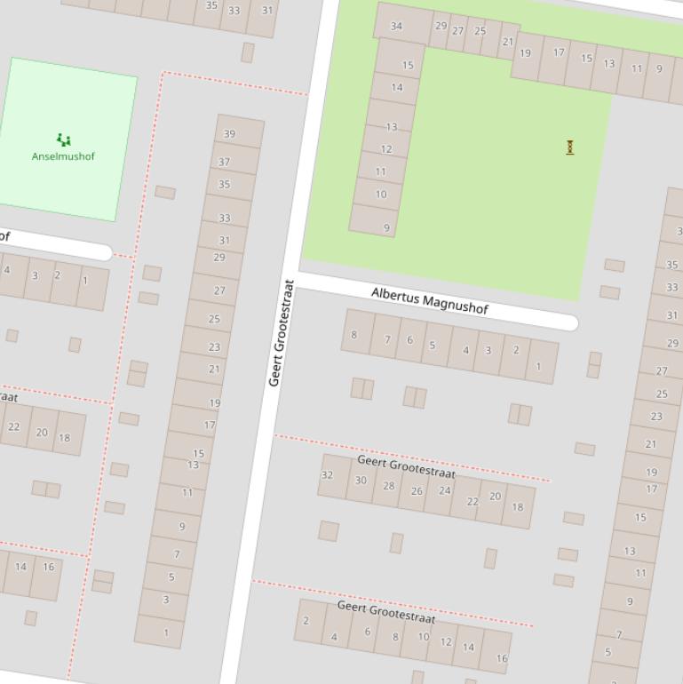 Kaart van de Geert Grootestraat.