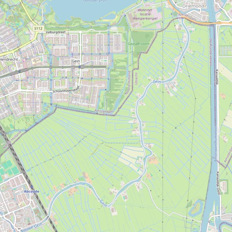 Kaart van  Gein-Noord.