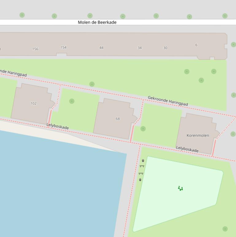 Kaart van  Gekroonde Haringpad.