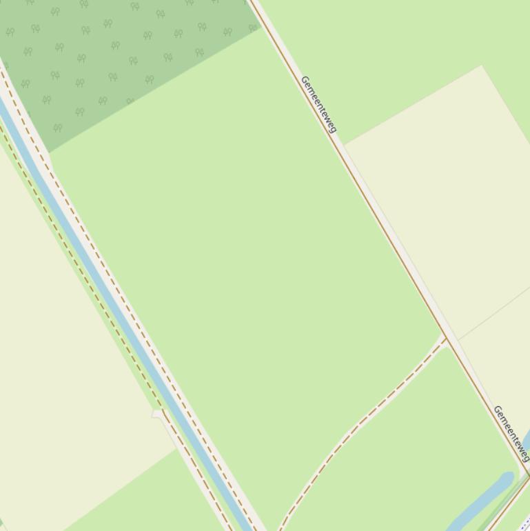 Kaart van de Gemeenteweg.