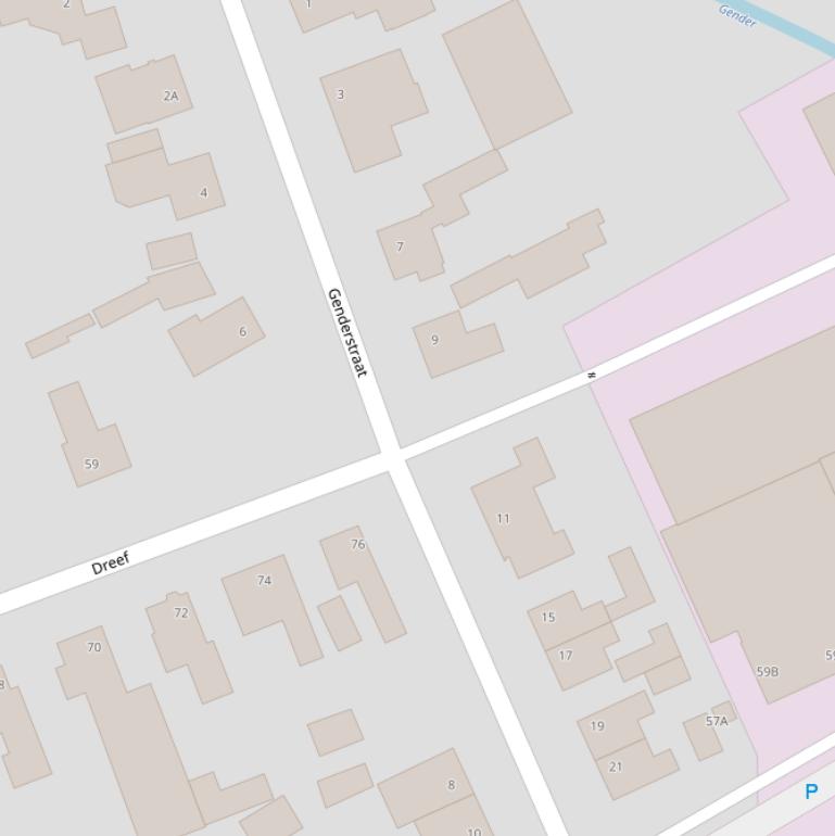 Kaart van de Genderstraat.