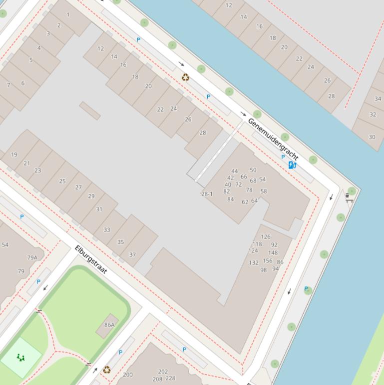 Kaart van de Genemuidengracht.