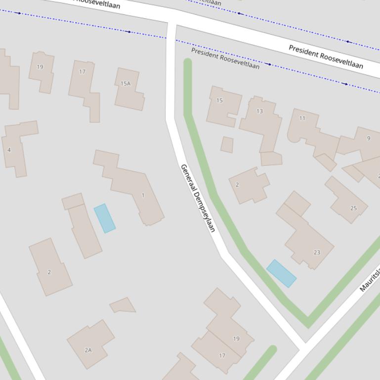 Kaart van de Generaal Dempseylaan.