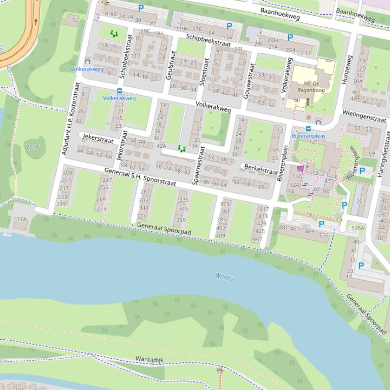 Kaart van de Generaal S.H. Spoorstraat.