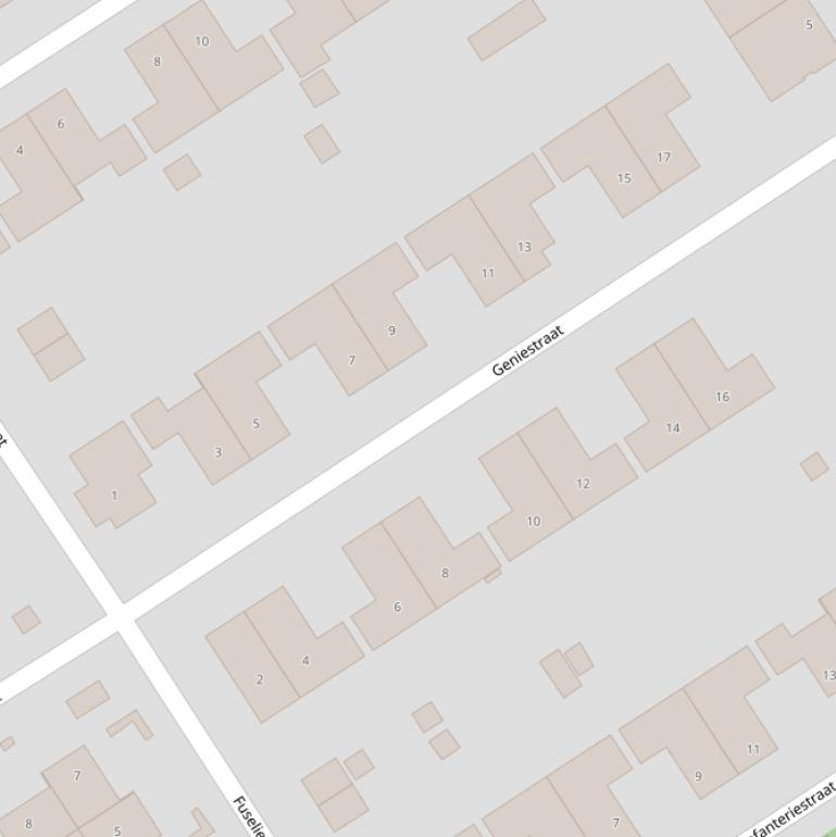 Kaart van de Geniestraat.