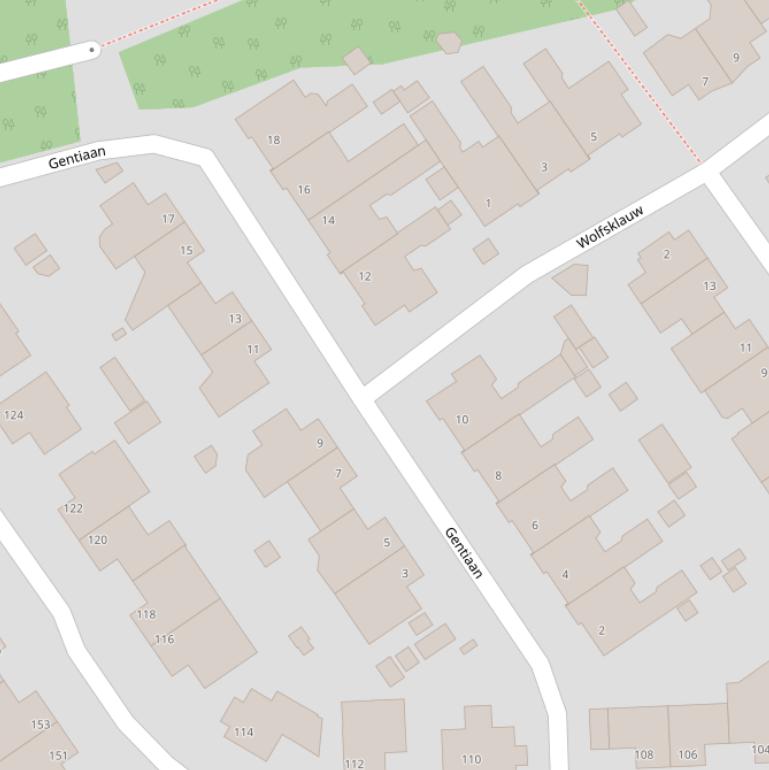 Kaart van  Gentiaan.