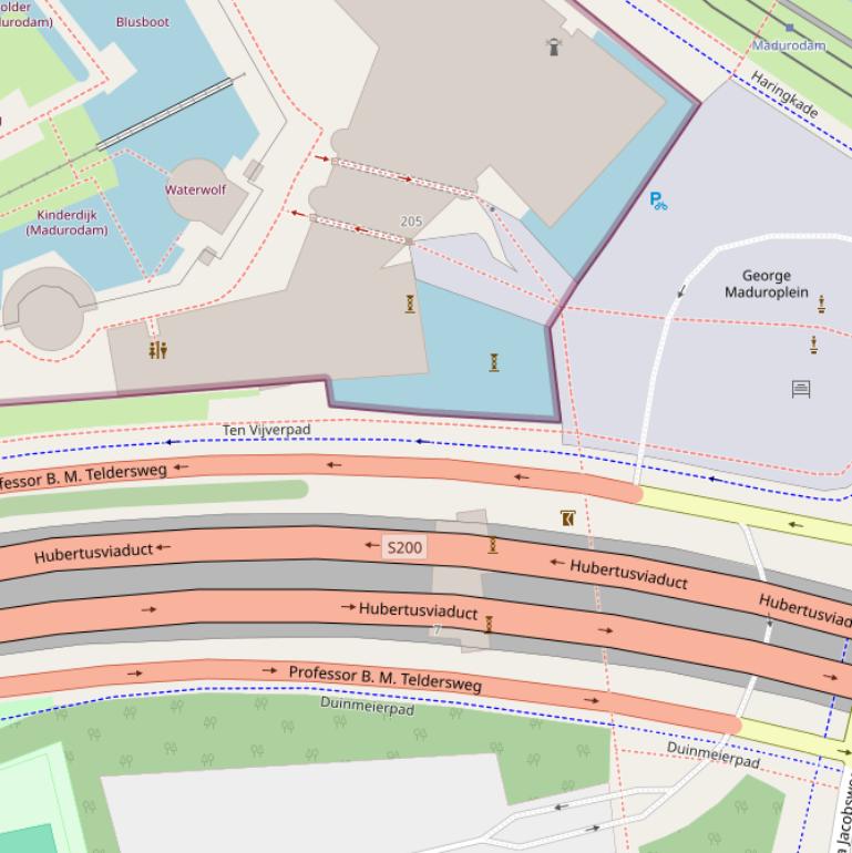 Kaart van het George Maduroplein.