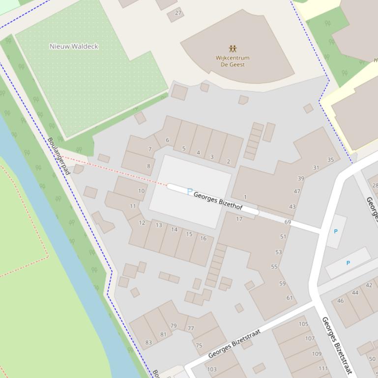 Kaart van de Georges Bizethof.