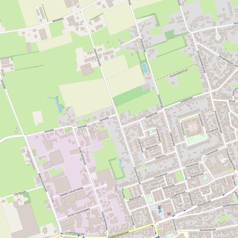 Kaart van de Geraniumstraat.