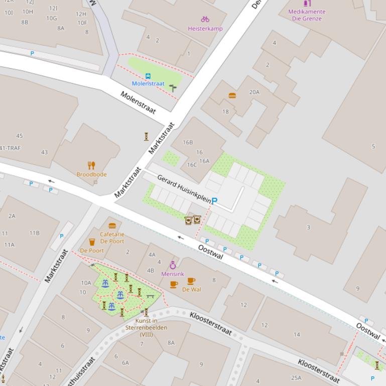 Kaart van het Gerard Hulsinkplein.