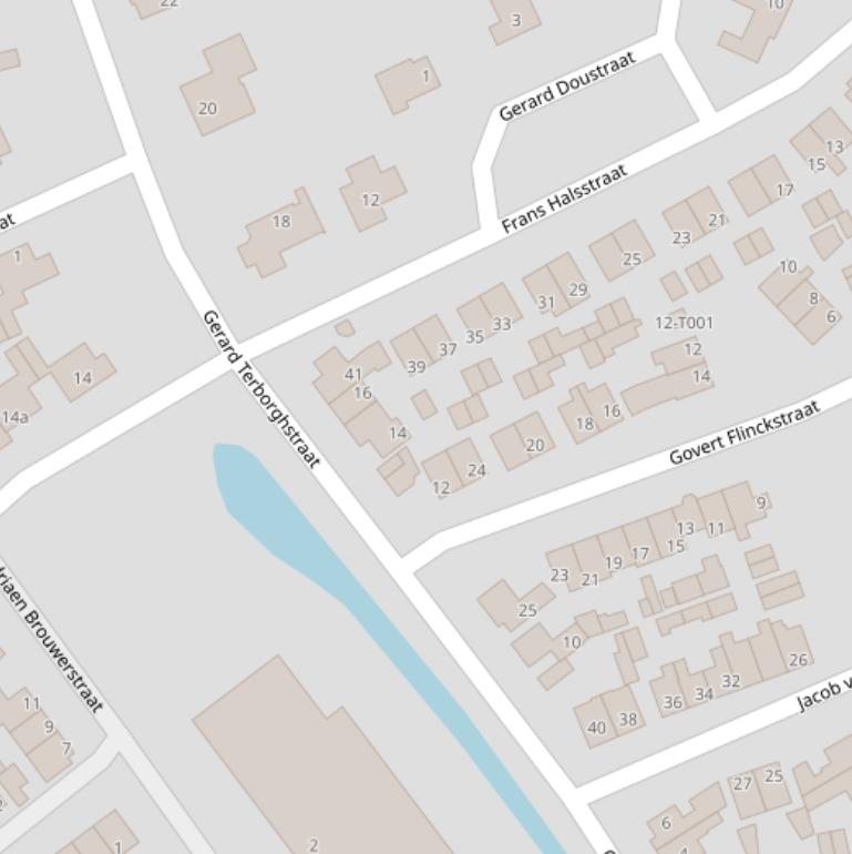 Kaart van de Gerard Terborghstraat.