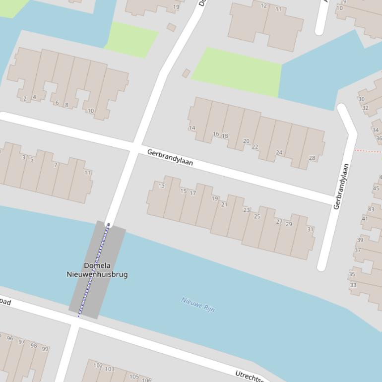 Kaart van de Gerbrandylaan.
