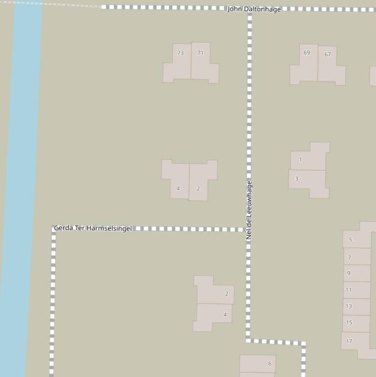 Kaart van de Gerda ter Harmselsingel.