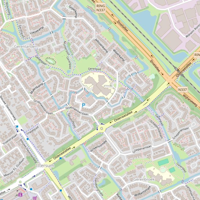 Kaart van het Gerenpad.