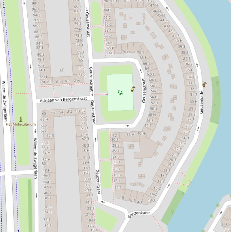 Kaart van de Geuzenstraat.