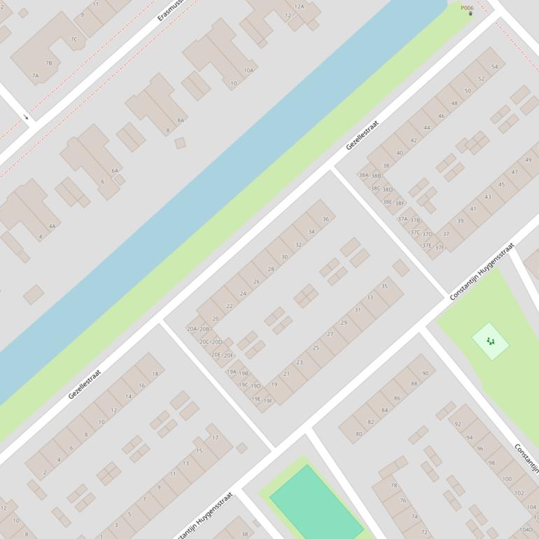 Kaart van de Gezellestraat.