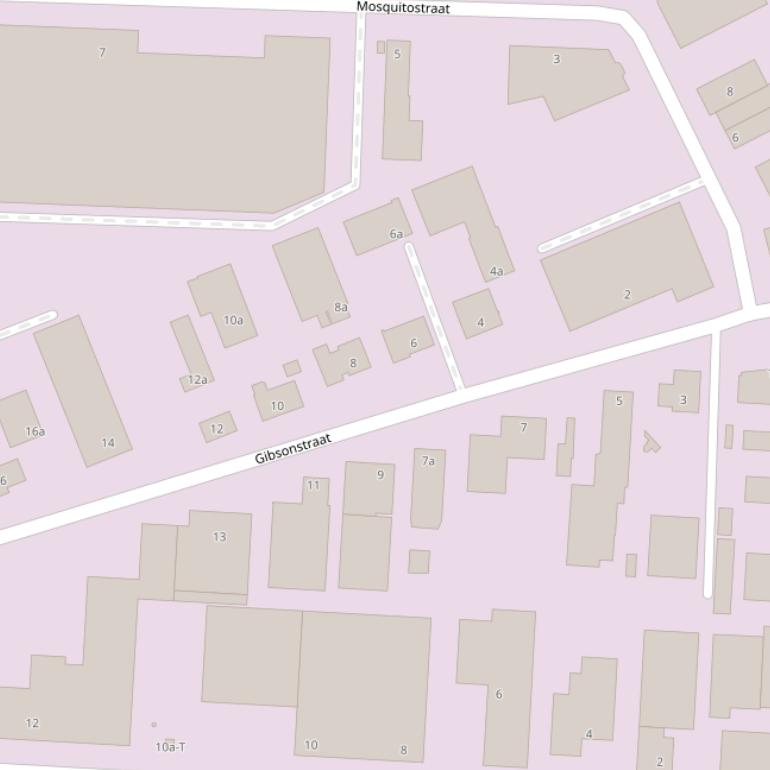 Kaart van de Gibsonstraat.