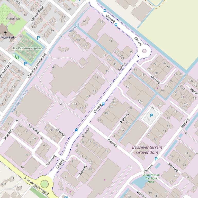 Kaart van  Gieterij.