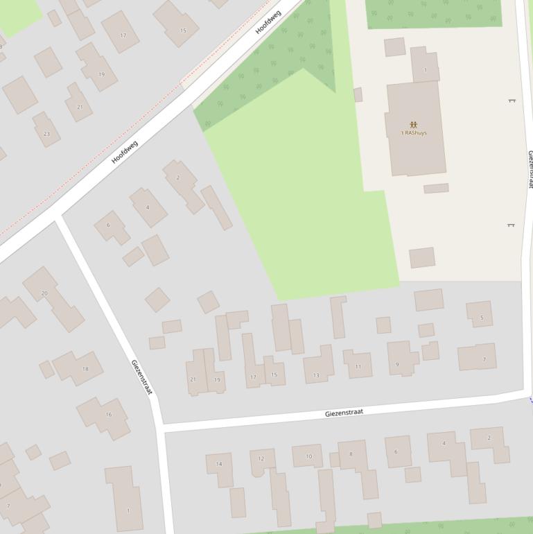 Kaart van de Giezenstraat.