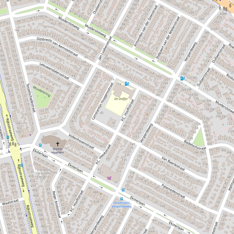 Kaart van de Gijsbrecht van Aemstelstraat.