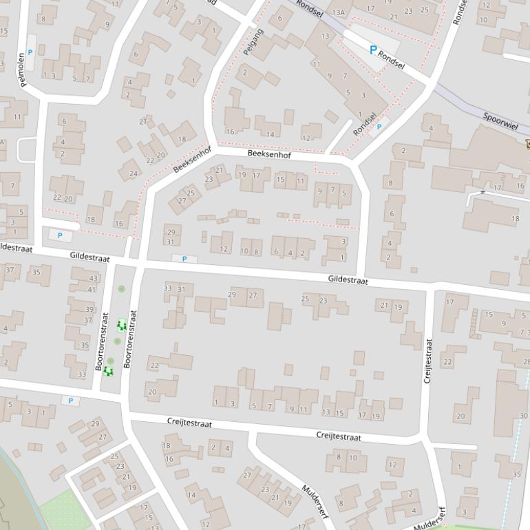 Kaart van de Gildestraat.