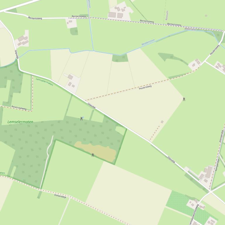 Kaart van de Glipsdijk.