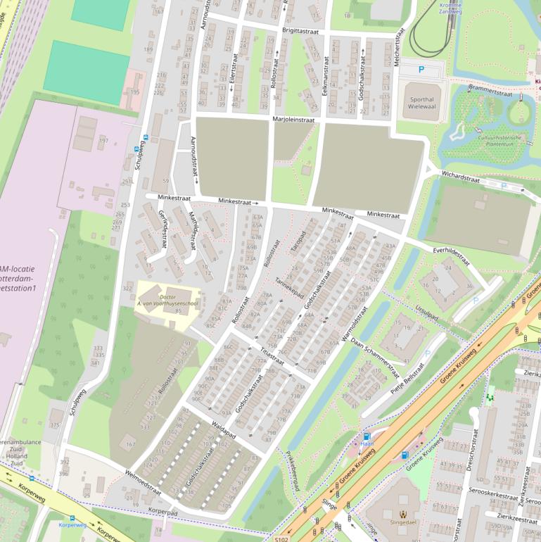 Kaart van de Godschalkstraat.